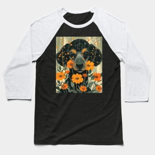 Poodle dog Flowers Photo Art Design For Dog Onwer Baseball T-Shirt